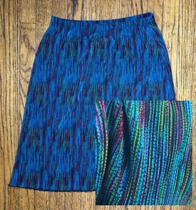 Gonna colorata blu vintage taglia media orlo smerlato flapper fairy core punk - Foto 1 di 4