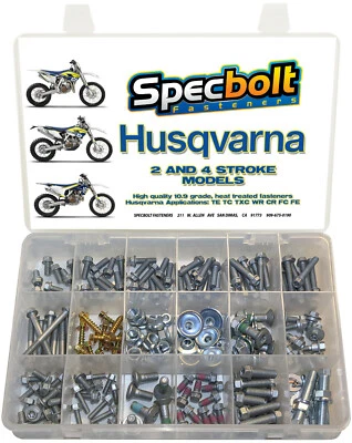 SPECBOLT FASTENERS HUSQVARNA BOLT KIT 2 AND 4 STROKE PLASTICS ENGINE FRAME BODY - Image 1 of 4