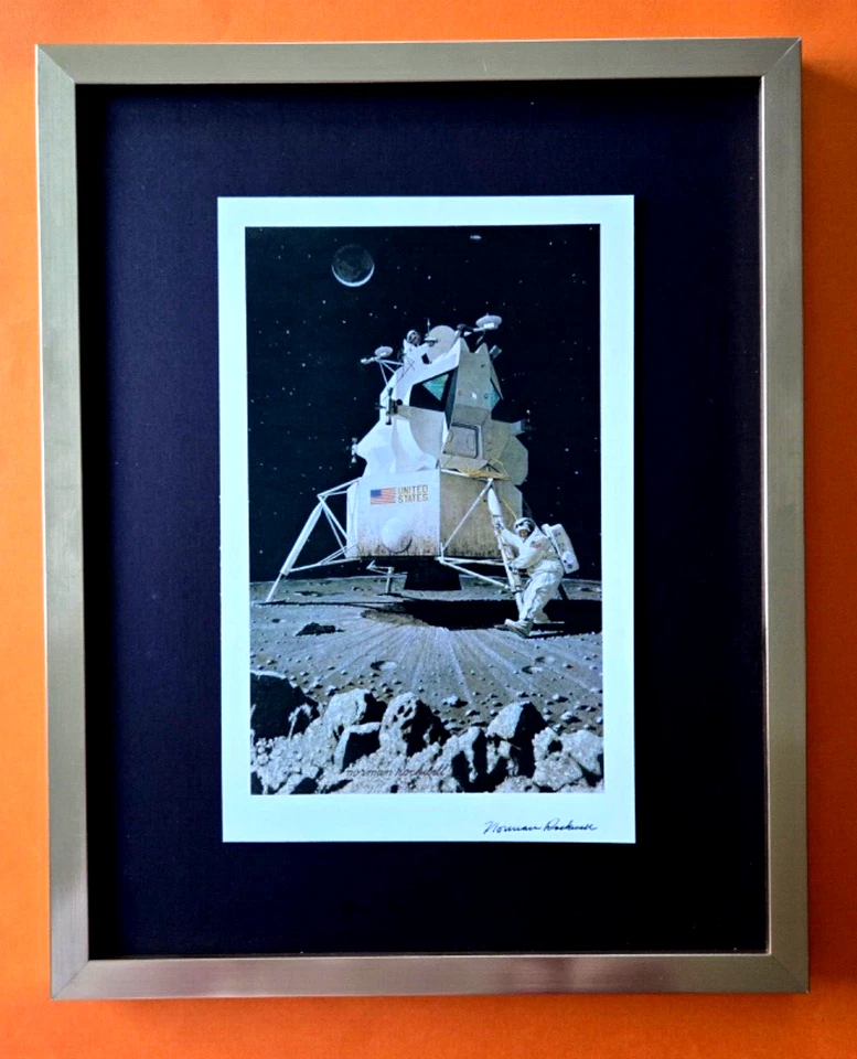 Norman Rockwell 70er Jahre signierter Druck, Vintage gerahmtes Wandbild, Classic Americana - Bild 1 von 3