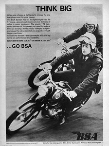 1965 BSA Bantam Super 175 Motorcycle Original Print Ad - Picture 1 of 1