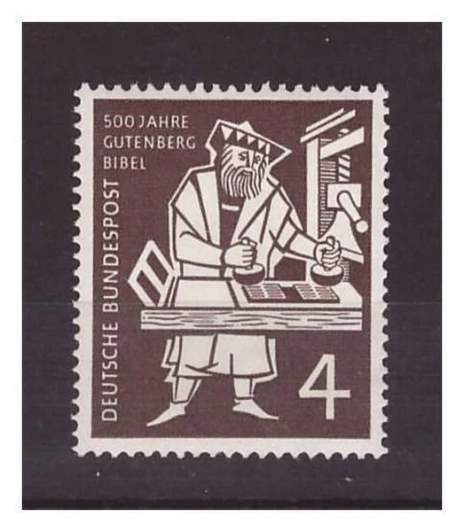 GERMANIA REP. FEDERALE 1954 - GUTENBERG - NUOVO** MNH