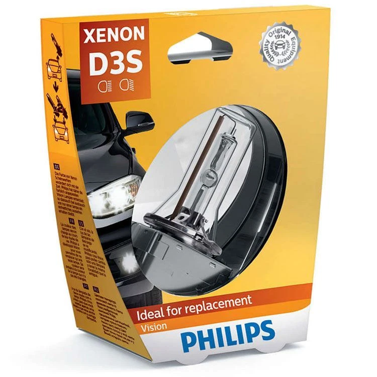 Philips D3S Vision Headlight Xenon Bulb HID PK32d-5 42V 35W 42403VIS1 single - Image 1 of 1