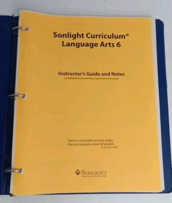 Sonlight Language Arts 6 Instructor's Guide 2009 Foto 1 de 4