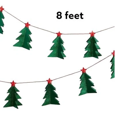 Spritz Árbol de Navidad 3D Guirnalda de Papel Colgante de Pared Fiesta de Vacaciones Paquete de 2 Foto 1 de 3