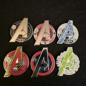 2022/2023 Disney Avengers A Hidden Mickey Complete Pin Set W/ Completer WDW DLR - Picture 1 of 9
