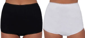 Ladies Incontinence Briefs with Pad Absorbent Washable Black & White Pants Women - Picture 1 of 7