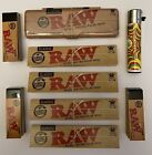 RAW COMPACT SET Raw Rizla Papers Tips Lighter Clipper Metal Paper Tin Smoking