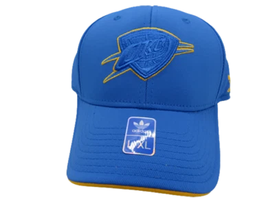 New Oklahoma City Thunder Mens Sizes S/M-L/XL Blue Adidas Fitmax Flexfit Hat $24 - Image 1 of 4