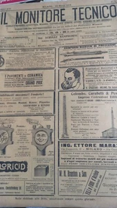 MONITORE TECNICO 1908 COLLEZIONISMO CARTACEO - Picture 1 of 4