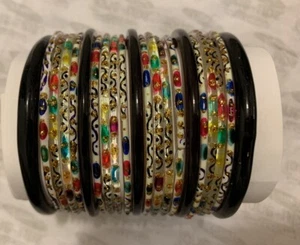 Indian Women Bangle Set Multicolor Set Brand New Size 2.4 - Picture 1 of 2