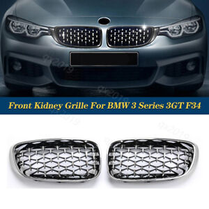 For BMW 3 Series GT F34 320i 328i 330i Chrome Diamond Grille Front Kidney Grill