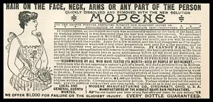 Corsé mujer depilación modeno charlatán 1896 costura pin cojín tocador grabado 8863 - Imagen 1 de 3