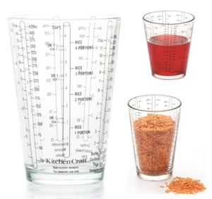 Glass Measuring Cup for Wet and Dry Ingredient Powdered Mixes and Liquids 450ml - Picture 1 of 8