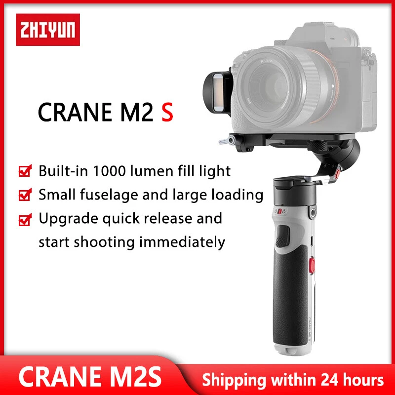 US Zhiyun Crane M2S 3-Axis Gimbal Stabilizer for Action Camera GoPro Smartphones - Image 1 of 4
