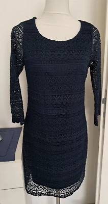 Damen Spitzenkleid C & A, Jessica Gr. 36/38 dunkelblau - Bild 1 von 2