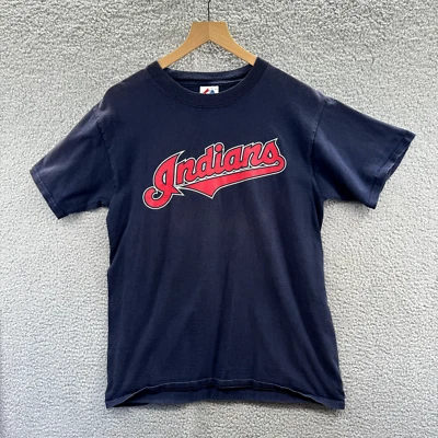 Camisa masculina vintage Cleveland Indians #48 Hafner tamanho médio azul - Imagem 1 de 4