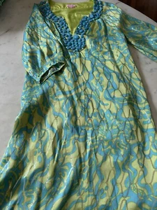 Abito Lilly Pulitzer Alice in seta con perline taglia 8 - Foto 1 di 5