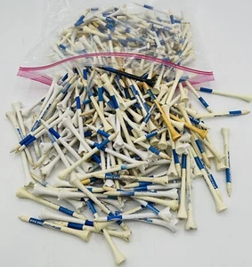Bag of 275 USED ‘PTS PROLENGTH-PLUS’ Wooden & Plastic Golf Tees - Picture 1 of 6