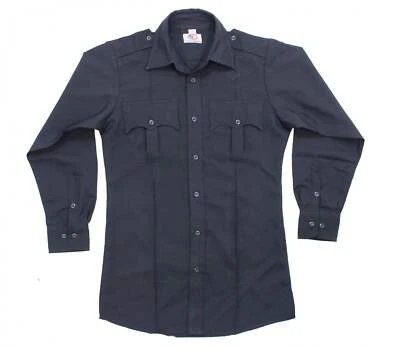 First Class 100% Polyester Long Sleeve Zippered Uniform Shirts - Image 1 of 4