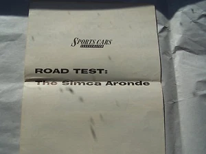 Folleto de ventas 1956 de propietarios de Simca cargador de piezas prueba en carretera - Imagen 1 de 4