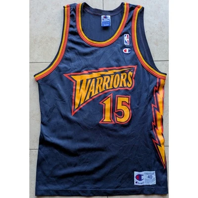 Camiseta SPREWELL #15 1997 Golden State Warriors 90s CAMPEÓN 40 azul marino Bolt NBA de colección Foto 1 de 4