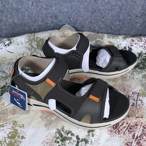 NIB Skechers Go Walk Arch Fit Sandal Mission Mens Size 12 Olive Orange 229021 - Picture 1 of 15