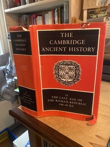 Cambridge Ancient History Vol 9 Last Age of the Roman Republic 146-43 BC 1994 HB - Foto 1 di 1