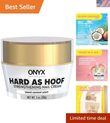 Crema fortalecedora de uñas natural - coco duro como pezuña, 1 oz para resultados rápidos Foto 1 de 4