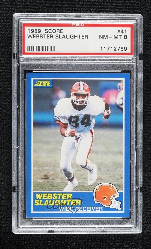 1989 Score Webster Slaughter #41 PSA 8 - Image 1 of 2