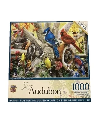 MasterPieces - Audubon - Backyard Birds 1000 Piece Jigsaw Puzzle New Sealed - Image 1 of 2