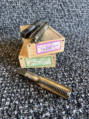 Greenfield Tap & Die O.K. Taper Plug Hand Taps 3/4"-10g Made In USA 3 Pack - Image 1 of 4