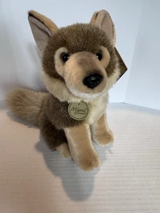 Peluche realista Aurora Miyoni Coyote marrón tostado 9 pulgadas nuevo con etiquetas - Imagen 1 de 11