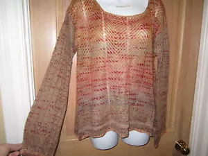 NUEVO✿ Free People S CAMISA SUÉTER ESPALDA GANCHILLO TOP NARANJA TOSTADO ÓXIDO NUEVO CON ETIQUETAS - Imagen 1 de 4