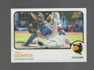 2022 Topps Heritage 301 YAN GOMES Flip Stock Cubs Print Run 5 - Picture 1 of 2