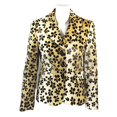 Preowned MOSCHINO Leopard Print Blazer, Sz 4 - Image 1 of 2