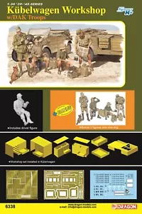 DRAGON 6338 1/35 Kübelwagen Workshop W/DAK Troops Model Kit - Picture 1 of 1