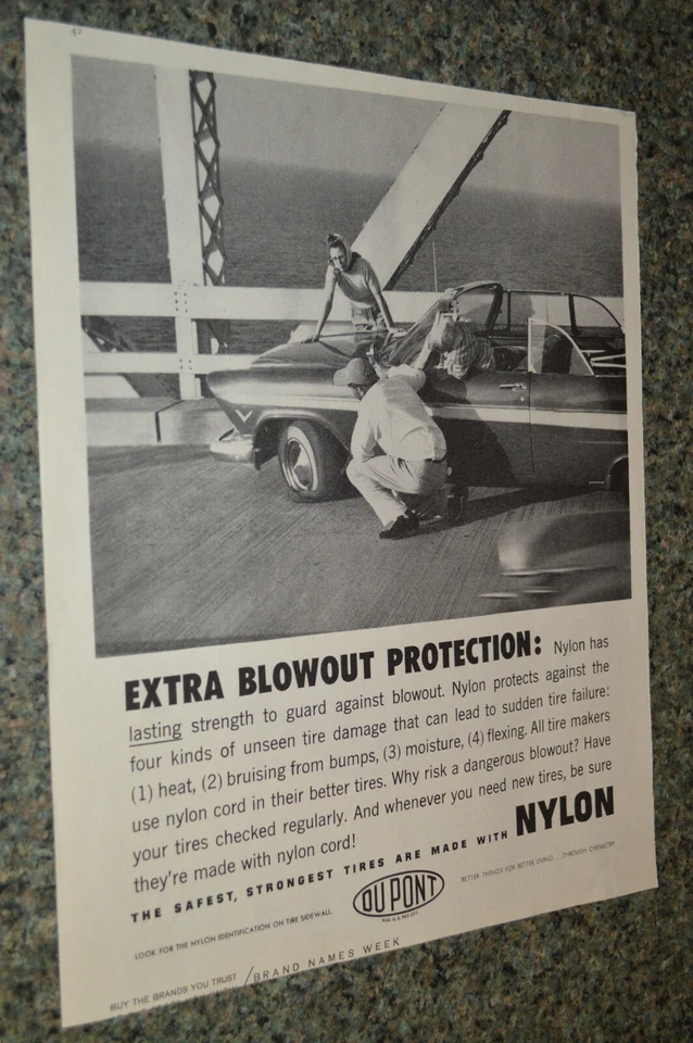 Plymouth Fury 1957 convertible Dupont original gran anuncio impreso anuncio 57 Foto 1 de 1