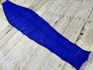Royal Blue Genuine Python Snake Leather real hide snake skin Rattle short tail 2 - Picture 1 of 2
