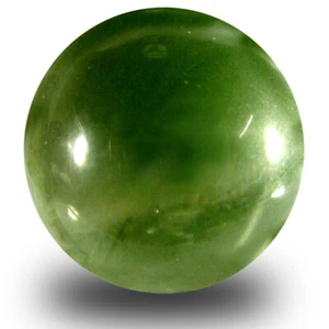 19.19 ct  Round Cabochon Cut (18 x 18 mm) Olive Green Un-Heated Serpentine - Picture 1 of 1