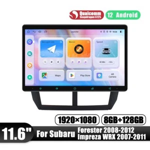 JOYING 11.6 Inch for Subaru Forester 08-12 WRX 07-11 Car Stereo GPS Navi 8+128GB - Picture 1 of 18