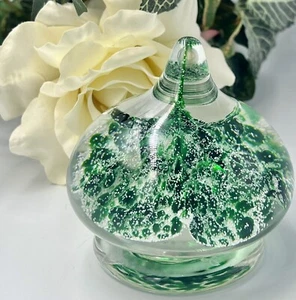 GORGEOUS JOE ZIMMERMAN TEARDROP FORM MOTTLED & MICA MAGNUM PAPERWEIGHT - 1970'S - Picture 1 of 9