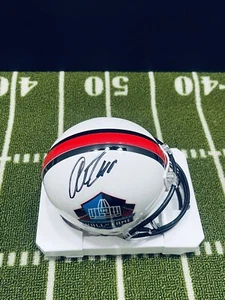 ALAN FANECA SIGNED HALL OF FAME MINI HELMET PITTSBURGH STEELERS HOF 2021 - Picture 1 of 2