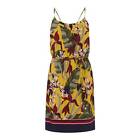 OASIS Yellow Multi Tropical Floral Palm Leaf Summer Cami dress size XL 16 18
