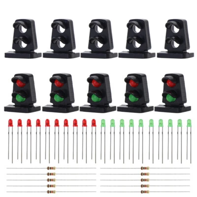 JTD21 10 sets Target Faces With LEDs Railway Dwarf signal HO OO Scale 2 Aspects - Image 1 of 4
