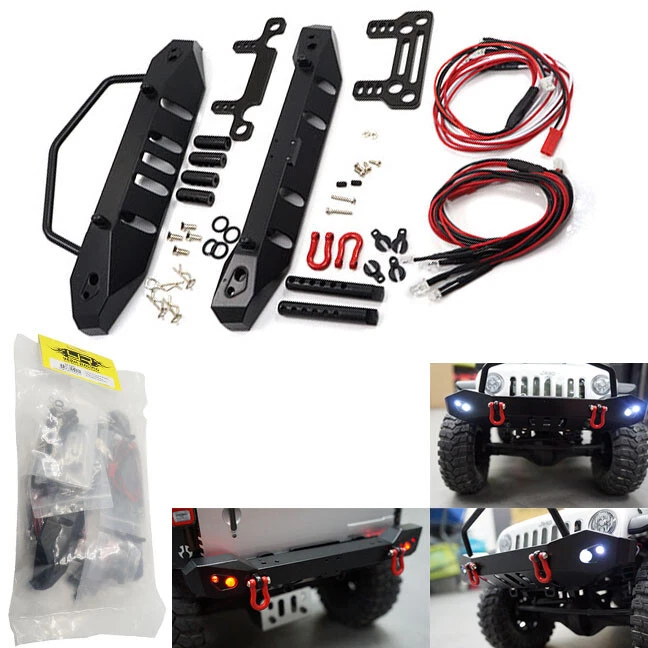 Yeah Racing YA-0431 Aluminum Front & Rear Bumper w/ LED Set SCX10 II - Image 1 of 1