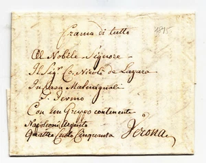 DD885-GOV.PROVV.AUSTRIACO 1815-PREF.PADOVA X Verona " Franca Aus Alle - Bild 1 von 1