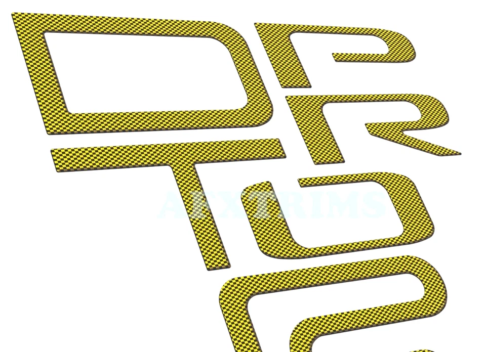 3D AMARILLO CARBONO ABOVEDADO ELEVADO TRD PRO LETRAS PORTÓN TRASERO PARA TOYOTA TUNDRA 2022-26 Foto 1 de 1