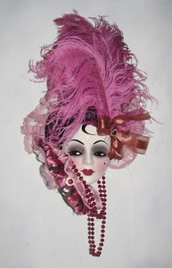 Unique Creations Lady Face Mask Wall Art, Wall Hanging Decor - Picture 1 of 1