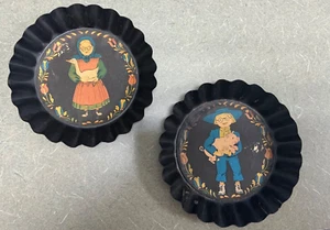 DE COLECCIÓN TOLE TWINS AMISH PASTEL LATA COLGANTES - JUEGO DE 2 GANSOS Y CERDOS PRIMATIVOS - Imagen 1 de 3