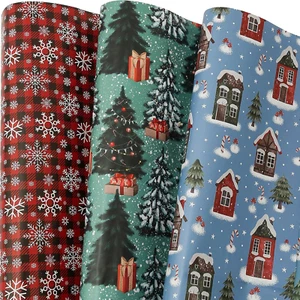 Christmas Wrapping Paper for Kids Boys Girls Man Women Holiday Party. 6 Large Sh - Picture 1 of 8